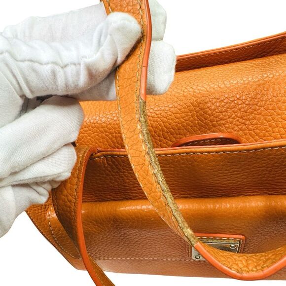 Vintage Dooney & Bourke Janine Pebbled Leather Satchel Bag 11.5” x 8.5” x 4.25” - Picture 14 of 15